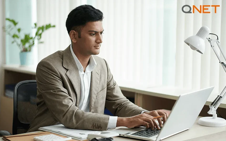 A man stressed at work