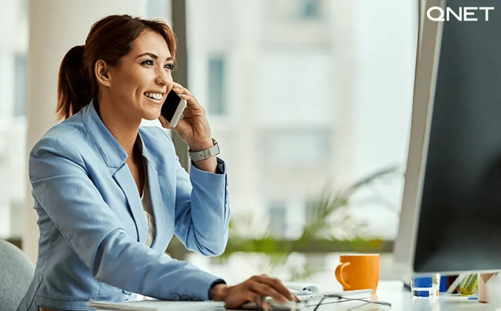 A direct seller working on her QNET Direct Selling business