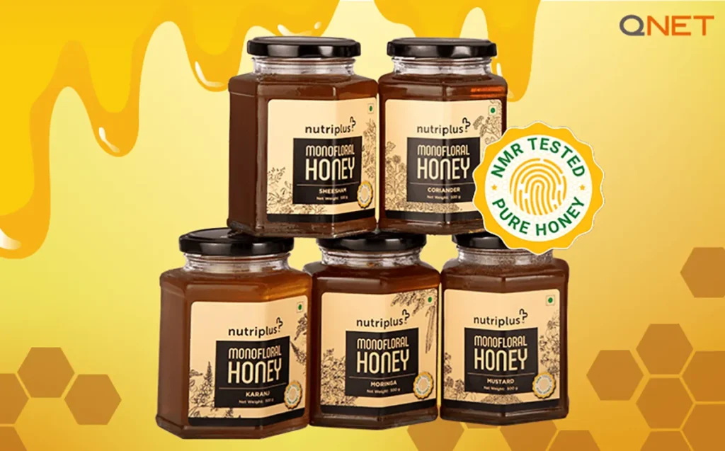 NMR tested, Nutriplus Monofloral Honey Mustard and Karanj variants