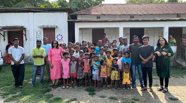 Ms. Santhi, Head of RYTHM Foundation from QI Group, visiting the ward designated for the launch of the North Bengal project