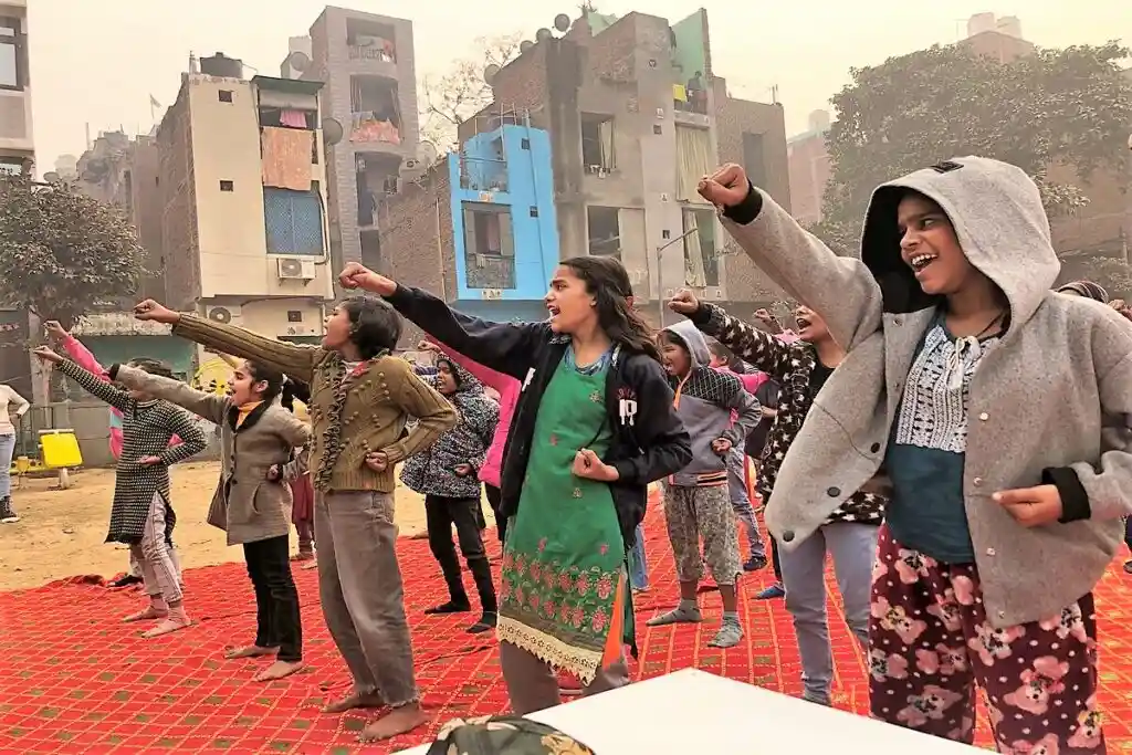 Self-defence classes in Gautampuri a initiative by RYTHM Foundation - QI Group